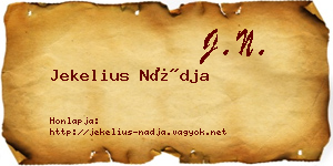 Jekelius Nádja névjegykártya